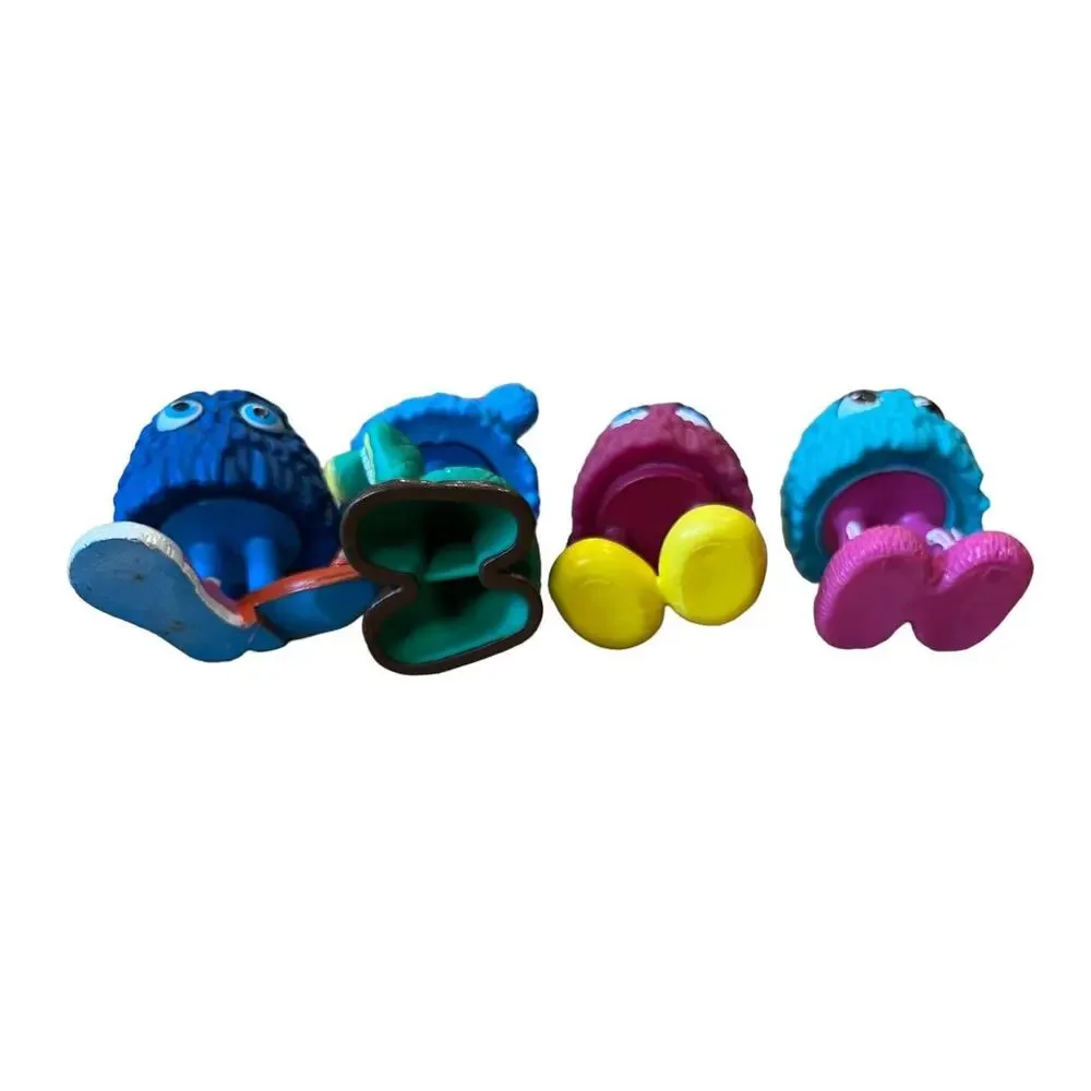 McDonald's Fry Guy Lot of 4 Figures Snake All Different 2 Shoes Slippers 1989